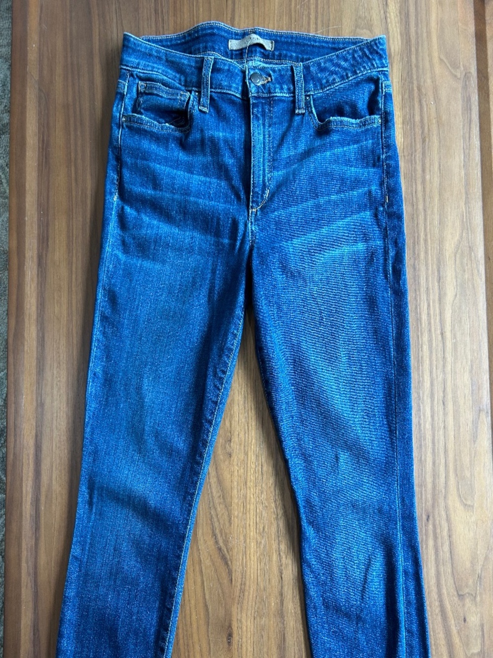 Joe’s Jeans The Skinny Crop (Marbel) Size 30 Frayed Fringe Hem Blue Jeans